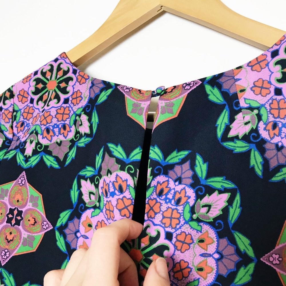 J. Crew Vibrant Medallion Pattern Shift Dress - image 5